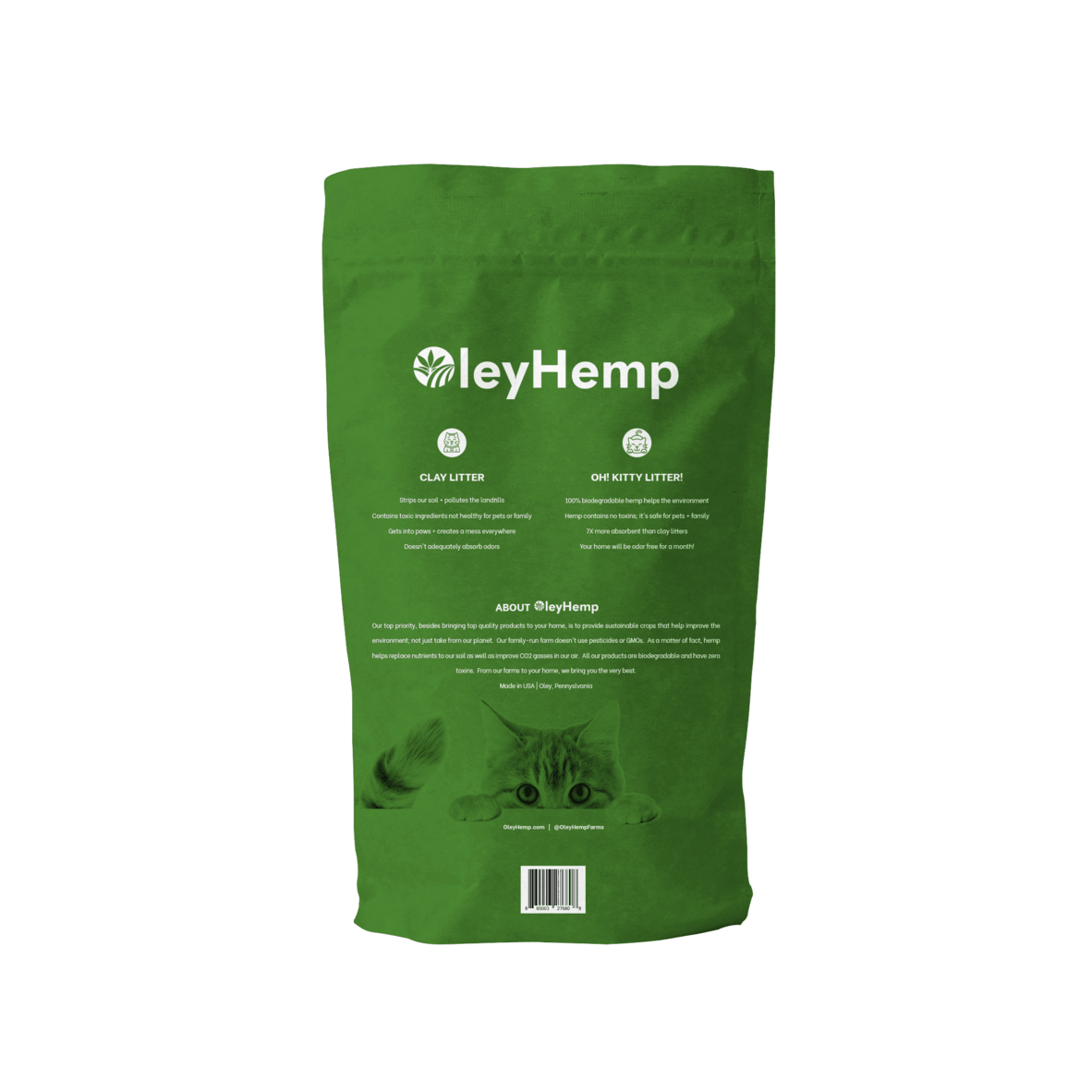 Kitty Litter - 7x More Absorbent - Oley Hemp